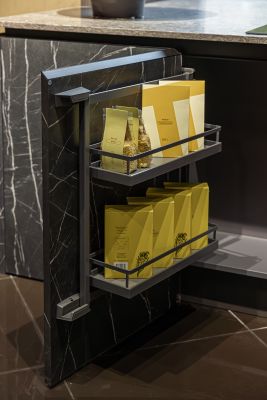 Комплект Тандем Сайд 450 мм, H 600, Арена СТИЛЬ, Рама + 2 полки, цвет АНТРАЦИТ Kessebohmer | официальный магазин