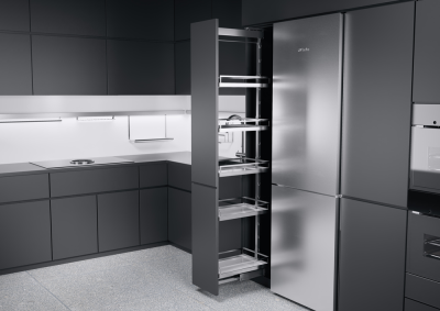 КОМПЛЕКТ ПВ, Диспенса 90° 300 мм, H 1200-1600, Арена СТИЛЬ, 4 полки, цвет ХРОМ